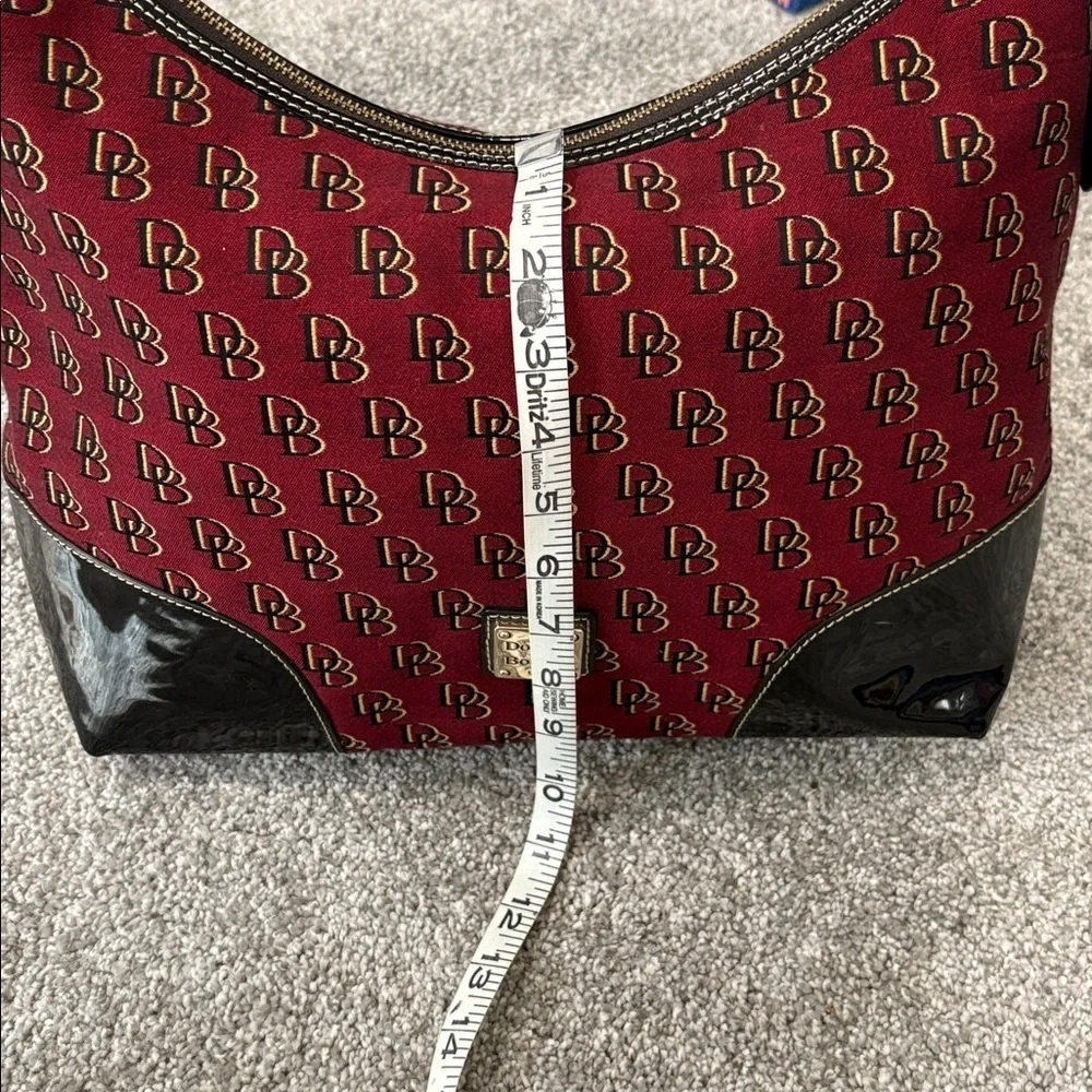Dooney & Bourke Burgundy and Black Hobo Bag
